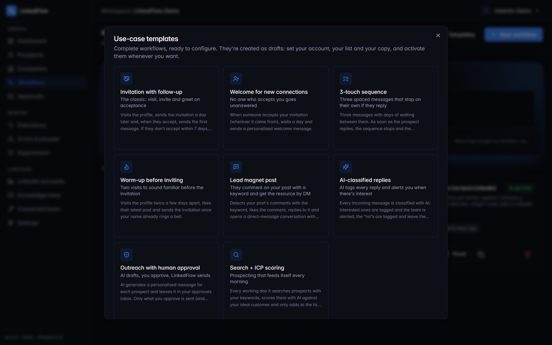 Workflow template gallery