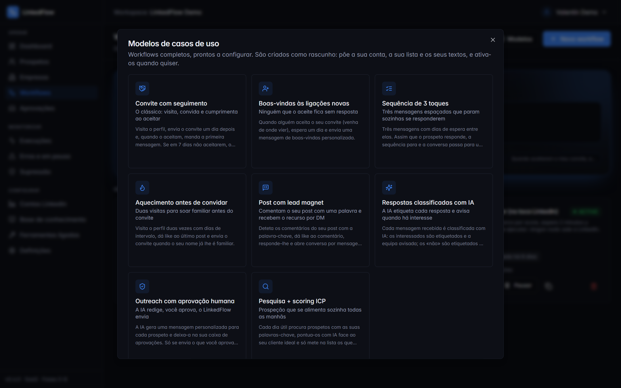 Diálogo de modelos de workflow